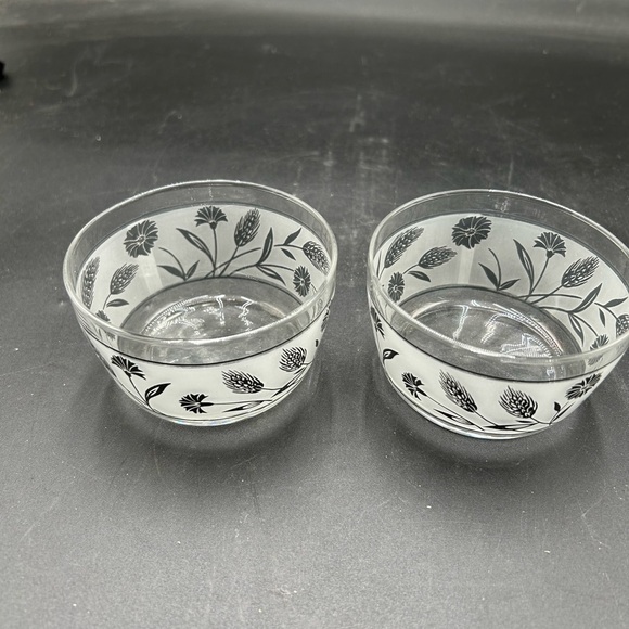 Libbey MCM silver wheat dessert bowl set of 2 - Picture 2 of 3